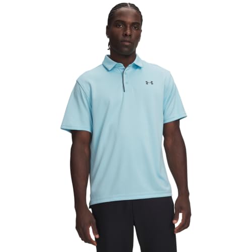 Image of Under Armour Mens Tech Polo Opal Blue /Pitch Gray XX-Large Regular