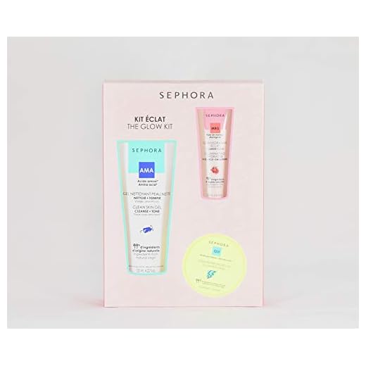 Sephora The Glow Kit - Clean Skin Gel Cleanser Toner, Illuminating Hydrator Radiant Smoothing, Glow Peel Pads 20 ct