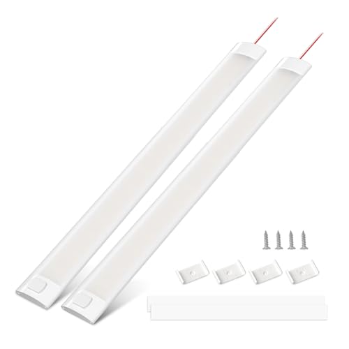 Bonlux LED Bar Interior Lighting for Car, 12V 85V 12W LED Car Lights, 2PCS 120 LEDs 4000K Tube Lamp for Vehicles, Caravan, RV, Boat, Camper, Cabinets