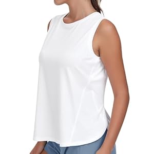 THE GYM PEOPLE Women’s Workout Tank Tops Loose Fit Sleeveless Breathable Yoga Shirts with Side Slits