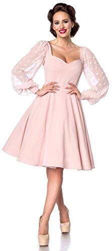 Belsira Damen Vintage Retrokleid mit Langen ?rmeln 2XL