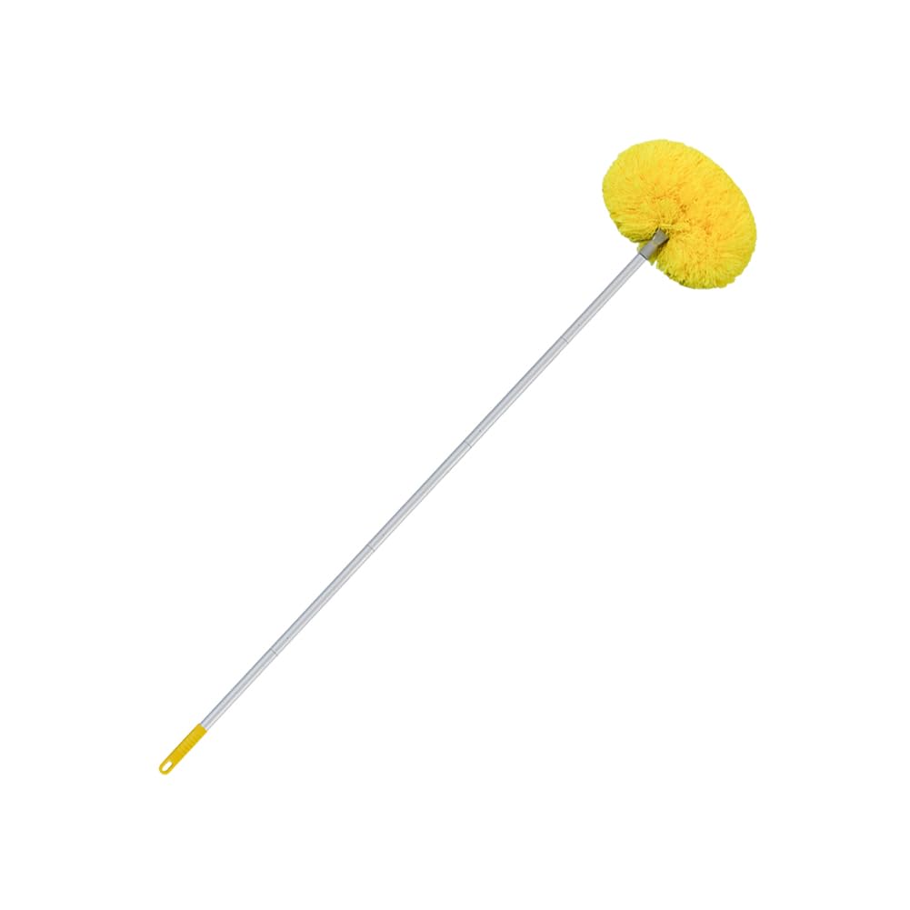 Ceiling Fan Duster Washable Ceiling Fan Cleaner Duster with Telescoping Extension Pole Multifunctional for Cleaning High Ceiling Fan Furniture (Yellow 1.45m)