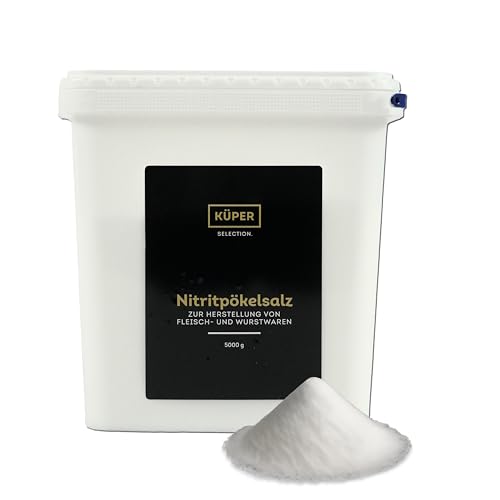 Küper Selection Nitritpökelsalz 5 kg feines Salz zur Herstellung von Fleisch Aufschnitt & Wurstwaren Pökelsalz mit 0 4-0 5% Natriumnitrit