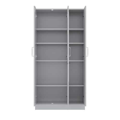 Image of Wakefit Wardrobe for Bedroom | 1 Yr Warranty | Cupboard for Bedroom, Almirah, Wooden Wardrobe, Multi-Shelves Storage with Mirror, Density:680-750 kg /m, Free Installation from Brand (Twill - FW)