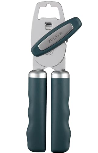 Image of Zulay Kitchen Manual Can Opener Heavy Duty Patented Stainless Steel, Green