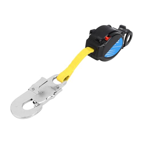 Image of Self Retracting Lifeline, 1.6M Telescopic Fall Protection Roofing Safety Heavy Duty Snap Hook Harness Anti Quick Action Braking System Restraint Device Retractable Lanyard Outdoor Work Equipment