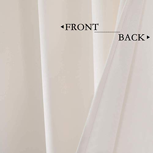 Spxtex Cream White Velvet Curtains 96 Inches Long Soft Velvet Curtains Grommet Velvet Thermal Insulated Curtains Window Treatment For Bedroom Light Filtering Velvet Curtains Set Of 2 Panels Cream #TOP3