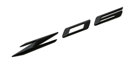 Image of 2Pcs Z06 Emblems 3D Badge Nameplate Letter Compatible with 2023-2024 C8 85623536 OEM Size (Glossy Black)