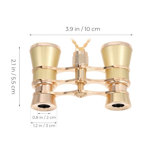 Binoculares Cabilock 3x25 metal ligero color oro miniatura 2