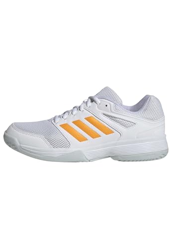 adidas Mujer Speedcourt Women Indoor Shoes, FTWR White/Pure Tangerine/Crystal Sky, 39 1/3 EU