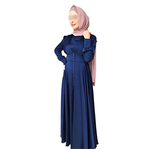 Robe musulmane Ramadan Eid vêtement femme musulman long noir L