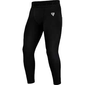 RDX Compression Pants Men – Cool Dry Ultra-Tight Gym Running Leggings – Active Athletic Baselayer Sports Performance Underwear for Stretch Workout – MMA Boxing Cycling BJJ Fitness Yoga Trousers