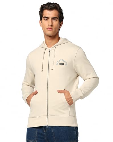 Image of Gap Men Graphic Printed Regular Fit Full Sleeves Hooded Sweatshirt