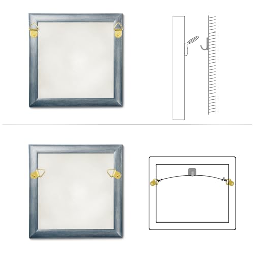 100 Pack Steel Picture Hangers with 100pcs 8mm Screws, Small Triangle Ring, Light Duty D Rings for Clock, Decoration, Mirror, Paintings, Artwork Picture Frame (Gold)