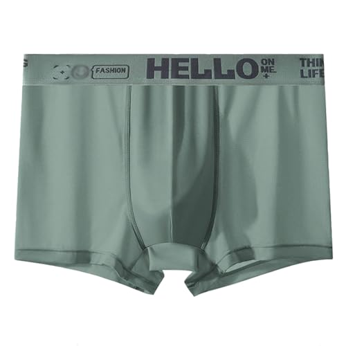 Genérico Calzoncillos Sin Costuras Hombre, Calzoncillos Uomo Hombre Tipo Short Transpirables Y Finos De Seda Helada para CóModo Y VersáTil Color Liso