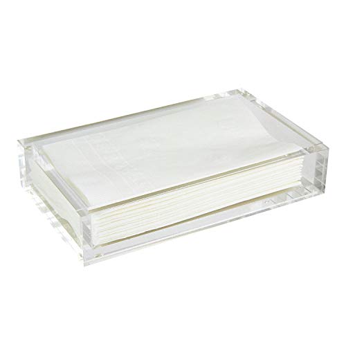 Tizo Design Elegant Lucite Napkin Tray, Napkin Holder, Clear, Guest Towel 5.5 x 9 in (Multiple Options Available)