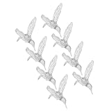 BESPORTBLE 8 Stück Transparente Acryl Hängeanhänger Vogel Leichte Baumschmuck Dekoration für Hochzeit Fenster und Wohnraum
