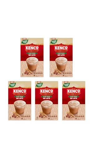 Kenco Plant Based Oat Latte Instant Coffee Sachets x6 (Pack of 5, Total 30 Sachets)