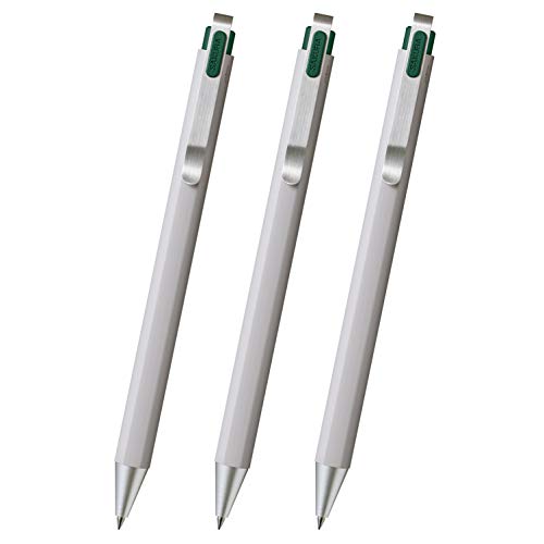 Sakura Craypas GBR20430 Gel Ink Ballpoint Pen, Ball Sign, iD, Forest Black, 0.02 inches (0.4 mm), 3 Pieces