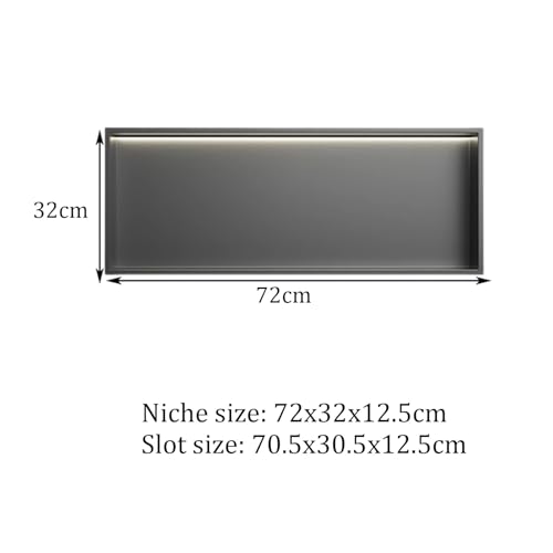 Niche encastrée acier inoxydable LED finition métallique