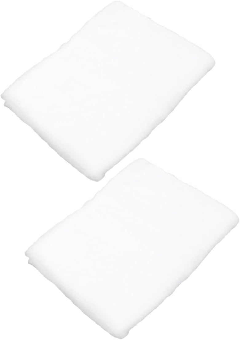 2pcs Thick White Faux Snow Blanket 1.5x1m Artificial Snow Carpet for Christmas Village Holiday Decor Indoor Winter Scene Blanket for Home Decoration