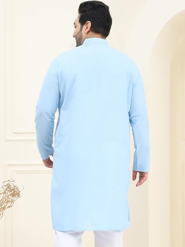 Image of SOJANYA Plus (Since 1958) Men's Jacquard Silk Self Design Only Long Kurta
