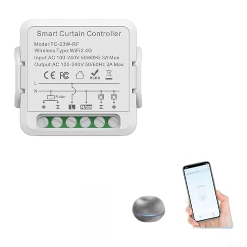 WiFi inteligente para Zigbee RF cortina interruptor módulo para Tuya aplicación, control de voz, RF433 operación remota para persiana enrollable motor (wifi+433)