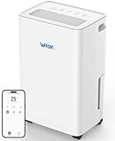 WHOY Dehumidifier for Basements, 2000 Sq. Ft., 30 Pints, Max 50 Pints 1.6L Tank, App-Controlled, With 4.9 ft Drain Hose Low noise, for Living room, Basements and Office
