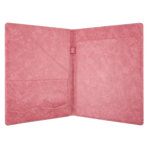 Image of Professional Padfolio Portfolio Binder, Faux Leather, Rose Gold