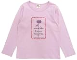 [Bee] ビー プリントTシャツ ガールズ ボーイズ 女の子 男の子 キッズ 春 秋 冬 taa05044 150cm バラ×ライトパープル