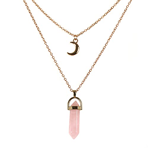 Healing Crystal Stone Moon Choker Necklace Witch Jewelry for Women