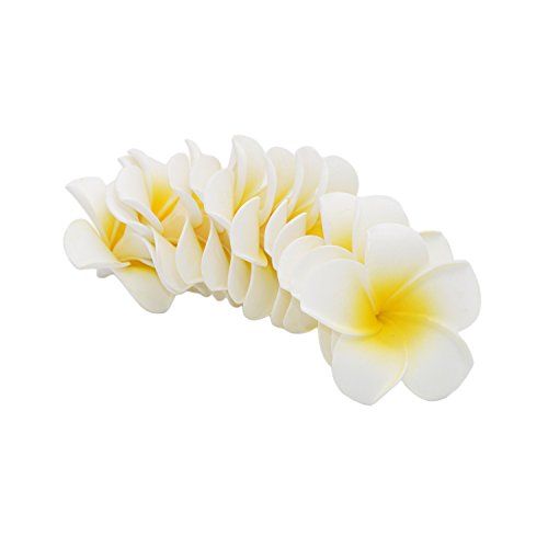 Flores artificiales plumerias blancas de 4cm en espuma para decoración de bodas 3