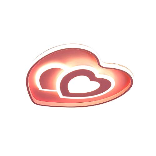 Preisvergleich Produktbild JYDQM Rosa Electrodeless Dimmbare Heart-Shaped LED Romantische Schlafzimmer Lampe, hohe Lichtdurchlässigkeit Lampshade, Decken-Lampe