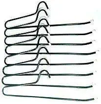 Ivaan Saree Hanger 10 Pieces Steel Saree Hanger, 10.3 cm X 39.5 cm X .7 cm