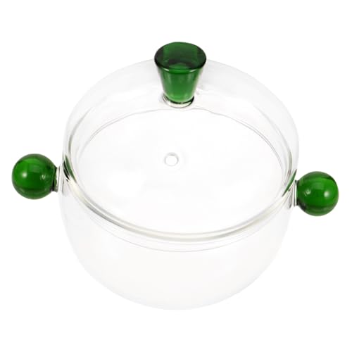 Cabilock Cacerola de Vidrio Transparente con Cocción y Sopa Utensilio de Cocina Resistente Calor Bebés y Vapor