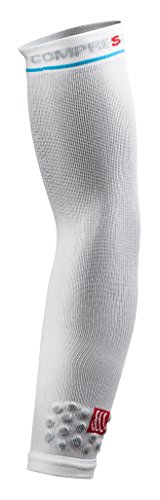 COMPRESSPORT Arm Force Manchon de Compression Mixte, Blanc, FR : S (Taille Fabricant : T1)