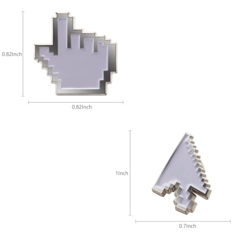 2/10/50/100Pcs Classic Cursor Pixel Gesture Arrow Enamel Pins -Engineer IT work Gifts3