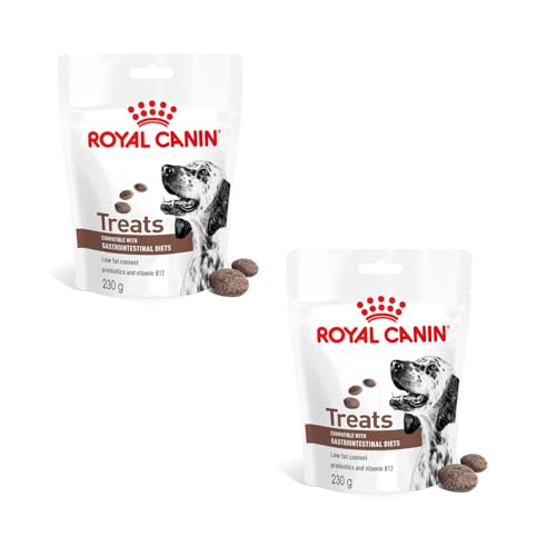 Royal Canin Veterinary Gastrointestinal Treats | Paquete Doble | 2 x 230 g | Snacks para Adultos Perros de Todos los tamaños y Razas | En Bolsa resellable | Bajo Contenido de Grasa