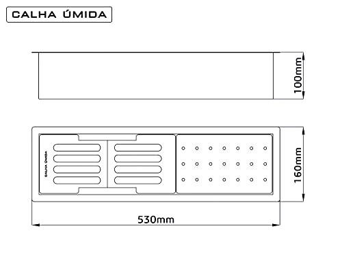Calha úmida Kitchen Slim 2 módulos