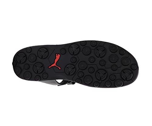 Image of Puma Men's Sandal Dark Shadow Black-High Risk Red Flat Sandal-11 UK (33983803)