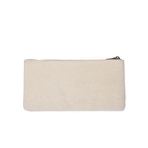 Yonben Canvas Pencil Pen Case Stationery Case Pouch Bag (Beige, S) #TOP18