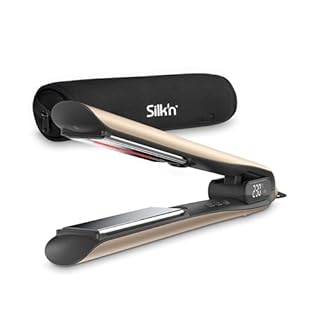 Silk'n Hair Straightener | SilkyStraight | Hair Straightener with Infrared and Ionic Technology | Warm After 15 Seconds | Long-Lasting lint-Free and Shiny Result | All Hair Types | Storage Bag