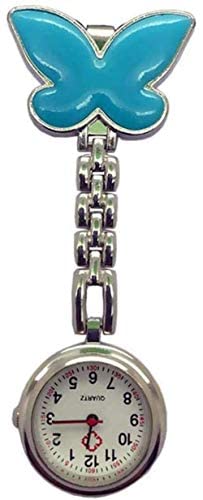 SHENXINCI Enfermera Pin de Solapa Reloj Moda para Mujer Enfermera Clip-on Broche Solapa Colgante Bolsillo Reloj de Enfermeras, Color: Azul Oscuro Cover