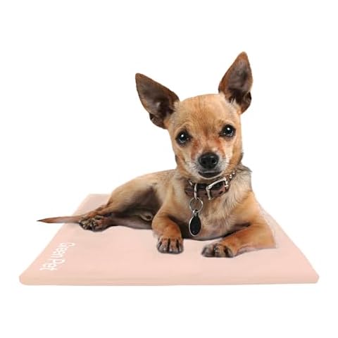 The Green Pet Shop Dog Cooling Mat Cover - Extra Small, Nude/Pink - Protect Your Cool Pet Pad from Dirt & Damage - Machine Washable Cover