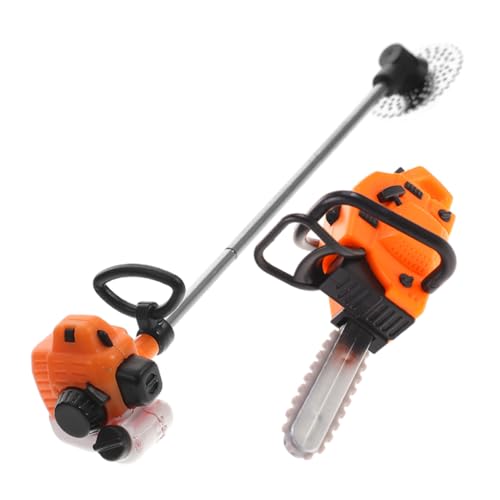 GANAZONO Miniature Chainsaw & Lawn Mower Model Set