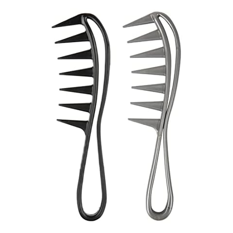 PLABBDPL 2 Stück Haifischkamm Breitzahnkamm Lockenkamm Antistatischer Friseurkamm Salon Afrokamm Cover