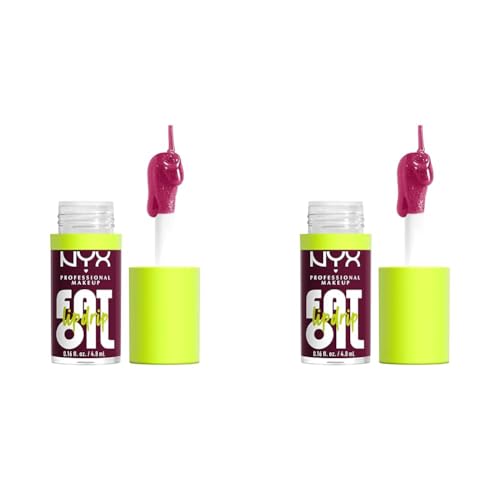 NYX Professional Makeup Feuchtigkeitsspendender Lipgloss, Intensiver Glanz und bis zu 12 Stunden Pflege, Mit dickem Applikator und nährenden Ölen, Fat Oil Lip Drip, Farbe: That's Chic, 1 Stück