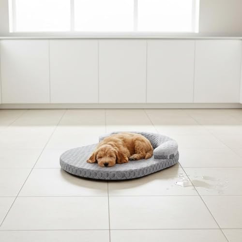 Matelas réfrigérant pour chat avec oreiller surélevé lavable