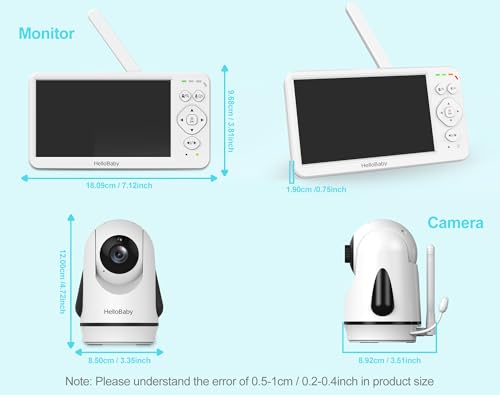 HelloBaby HB6363 6-Inch Video Baby Monitor – Closed-RF, 30H Battery, No Wi-Fi — view 9