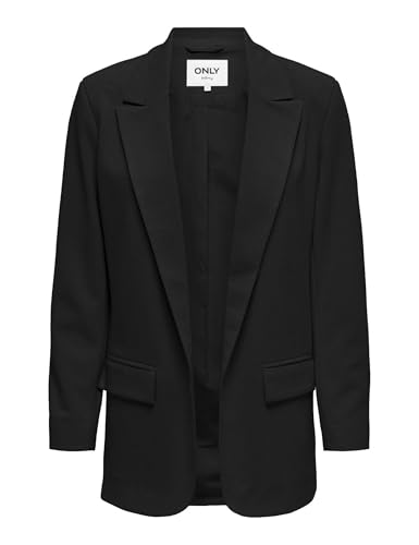 Blazer fluide ONLY Onlcarolina noir pour affiner la silhouette sans serrer